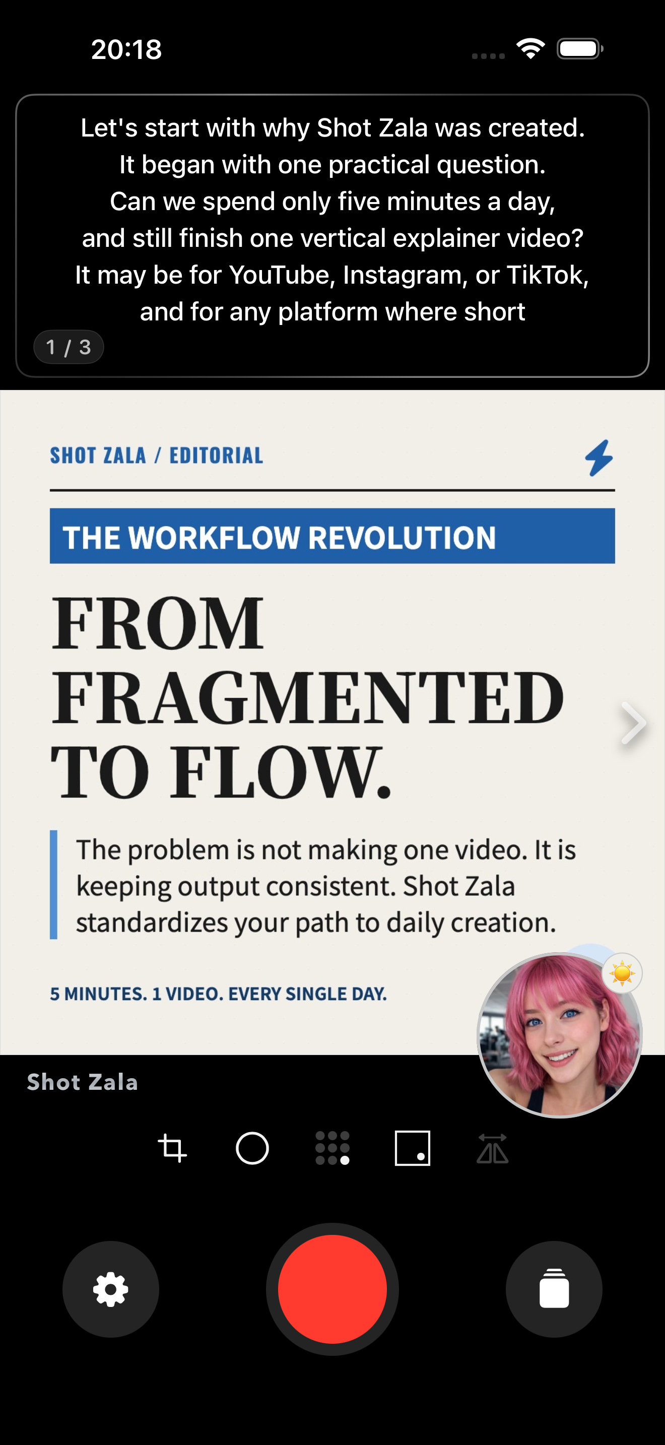 Shot Zala app preview